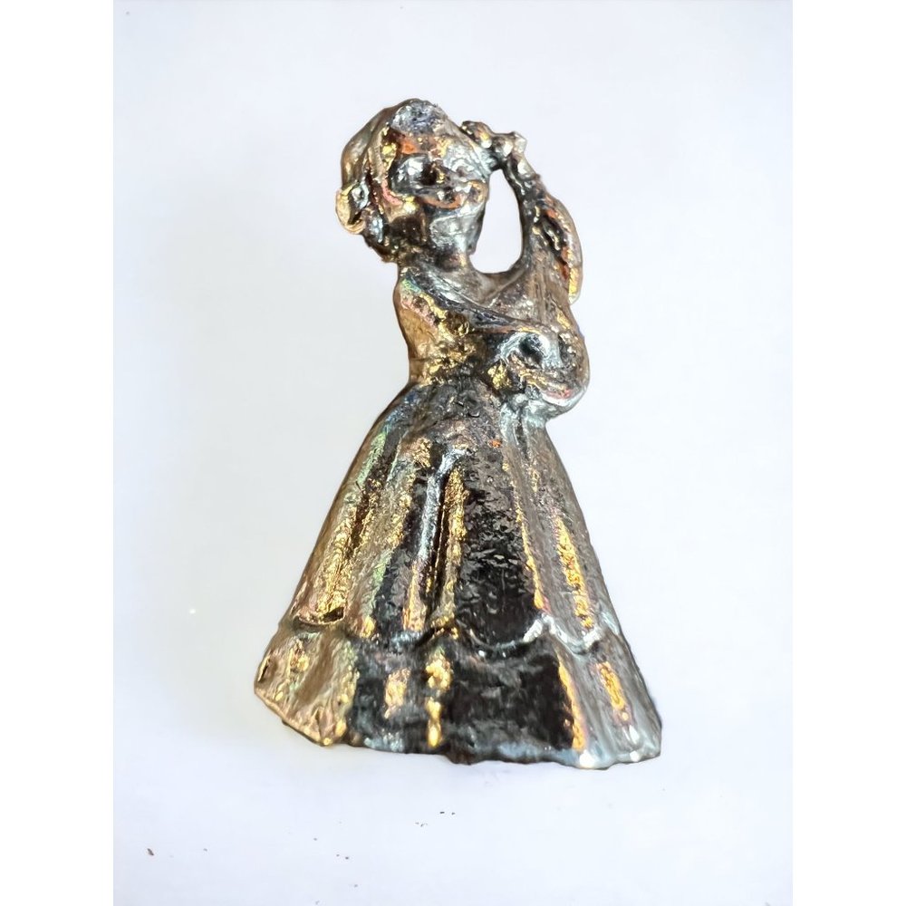 Vintage Mini Pewter Choir Girls Figurines Songbook Mandolin
